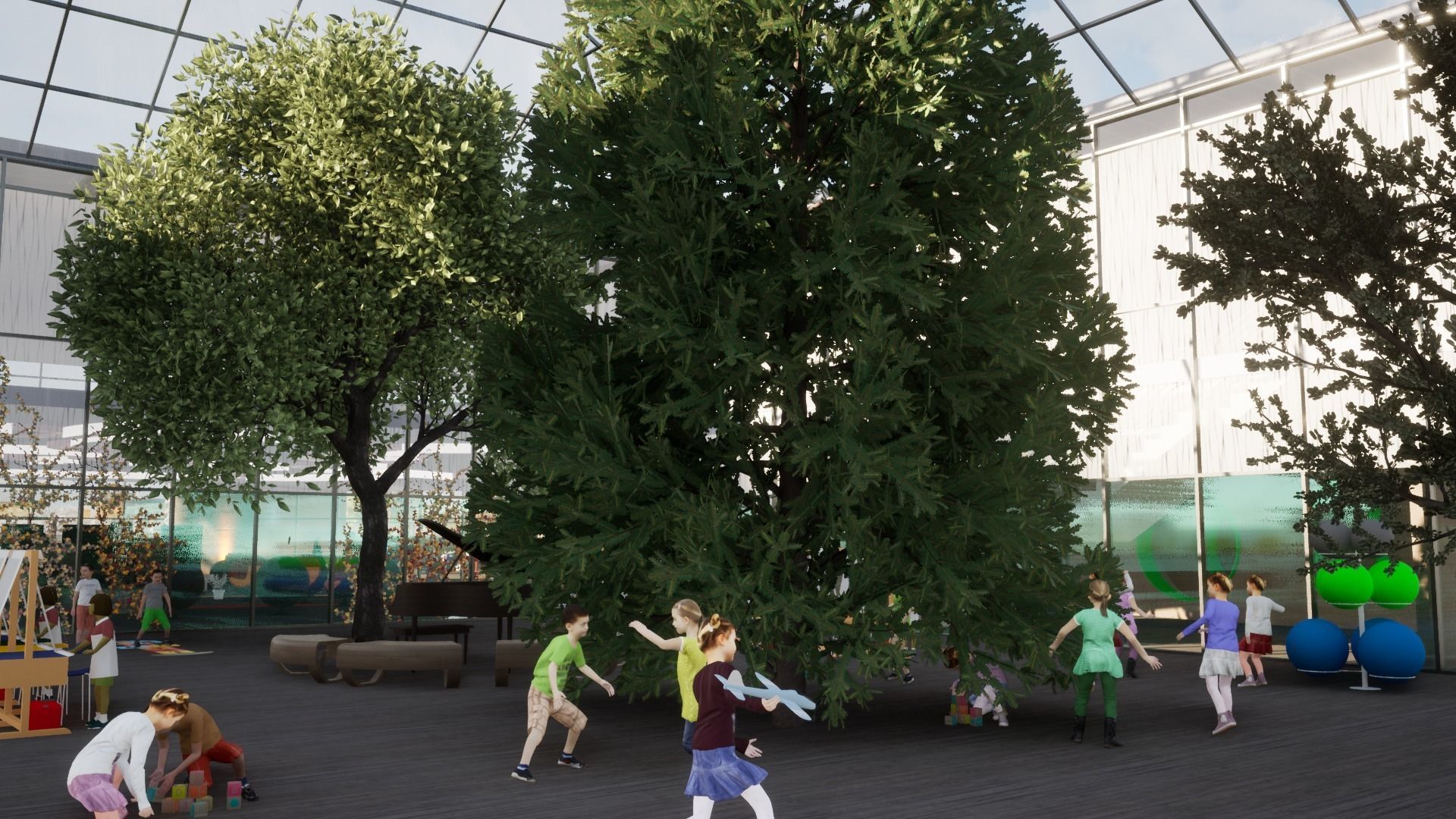 Revit Primary School and Kindergarten 3D model_12