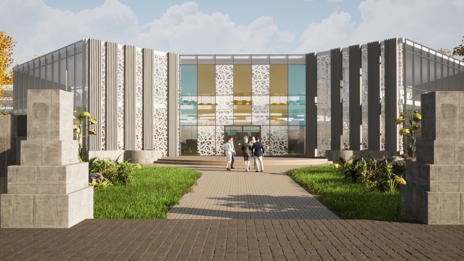 Revit Primary School and Kindergarten 3D model_1