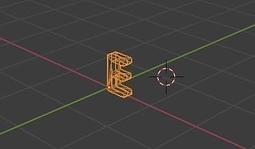 letter E Low-poly 3D model
