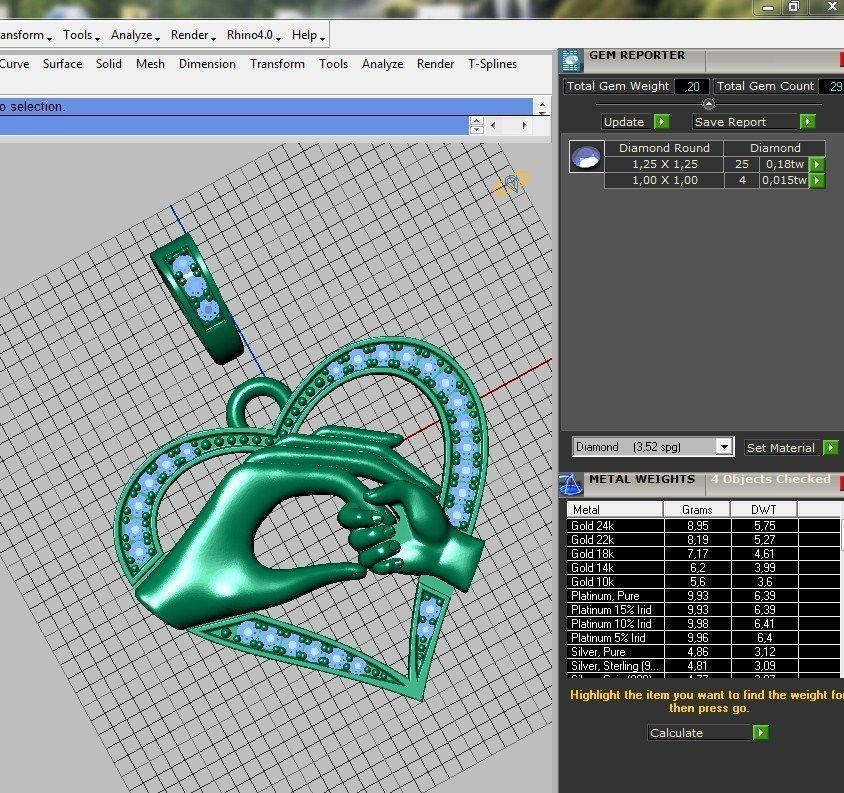 Pendant heart ready for 3d print 3D print model_4