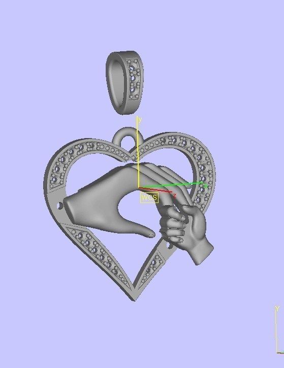 Pendant heart ready for 3d print 3D print model_2