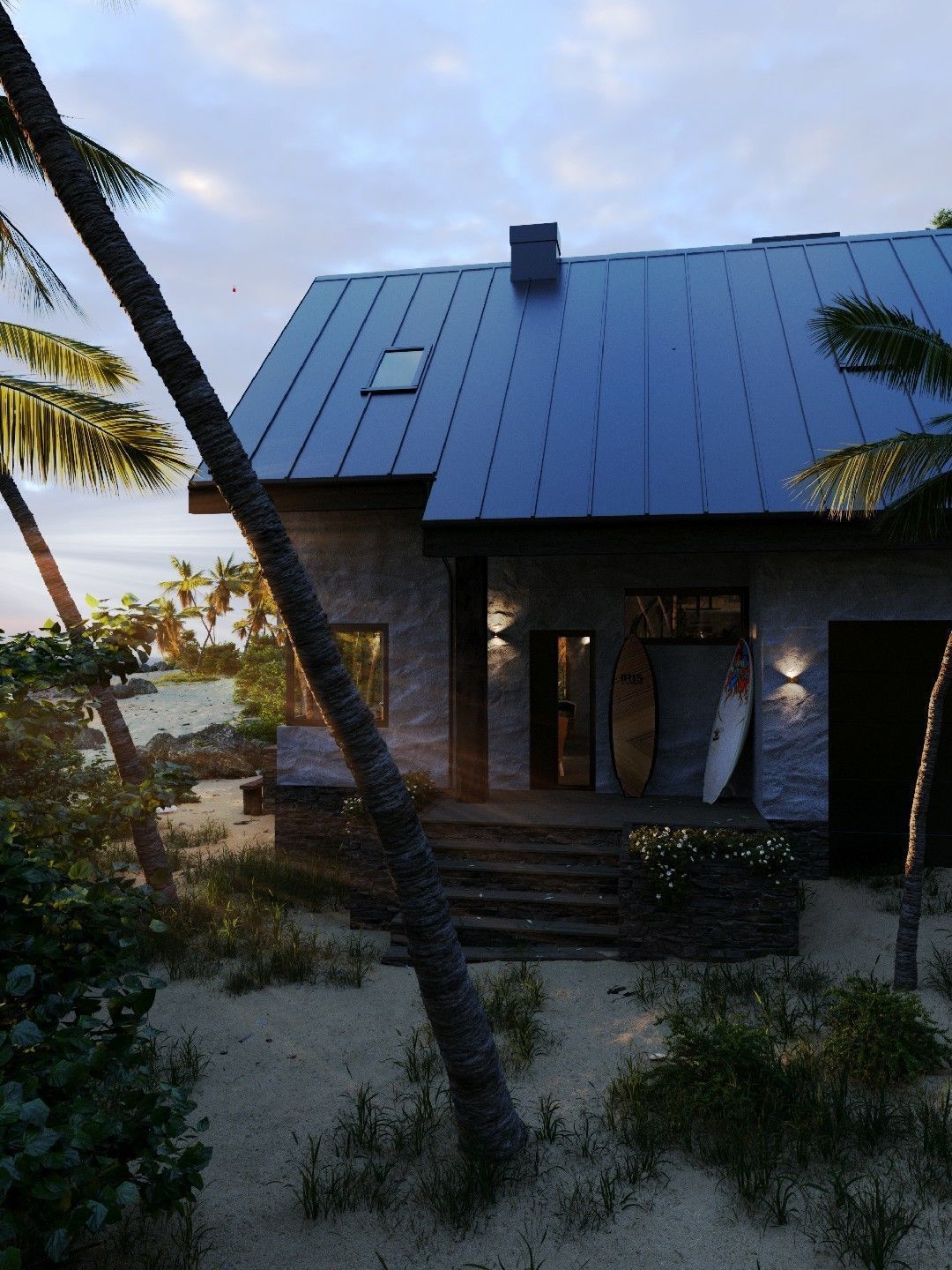 Beach Front Surf Chalet 3D model_7