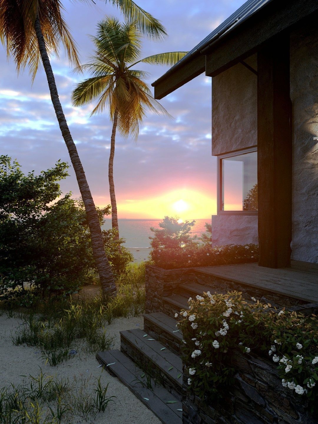 Beach Front Surf Chalet 3D model_2