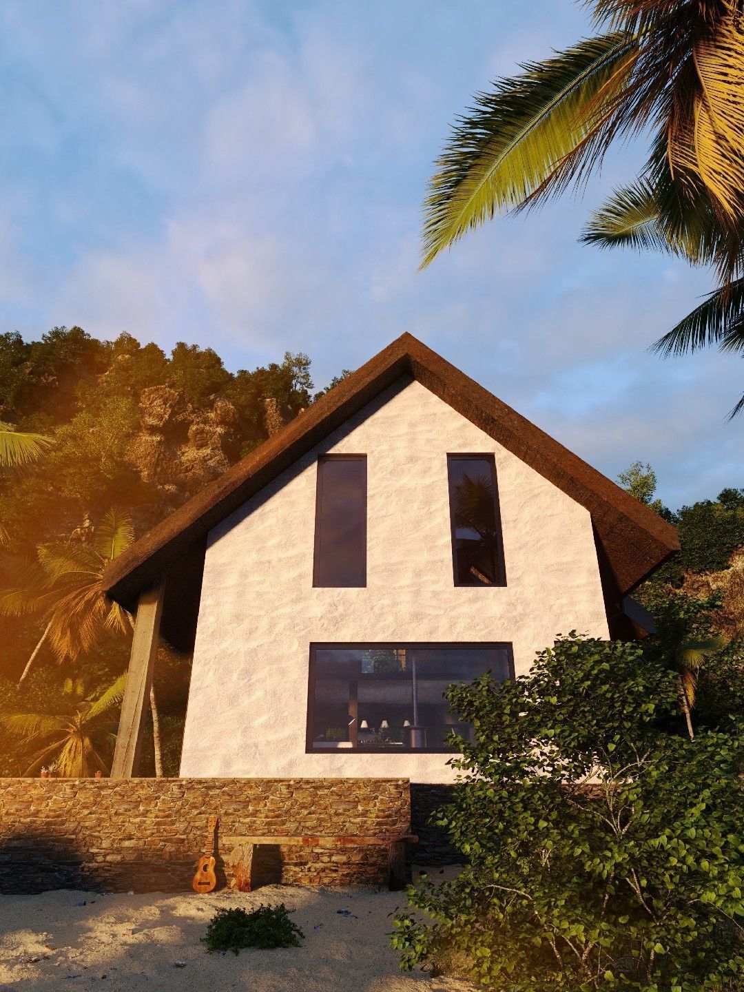 Beach Front Surf Chalet 3D model_9