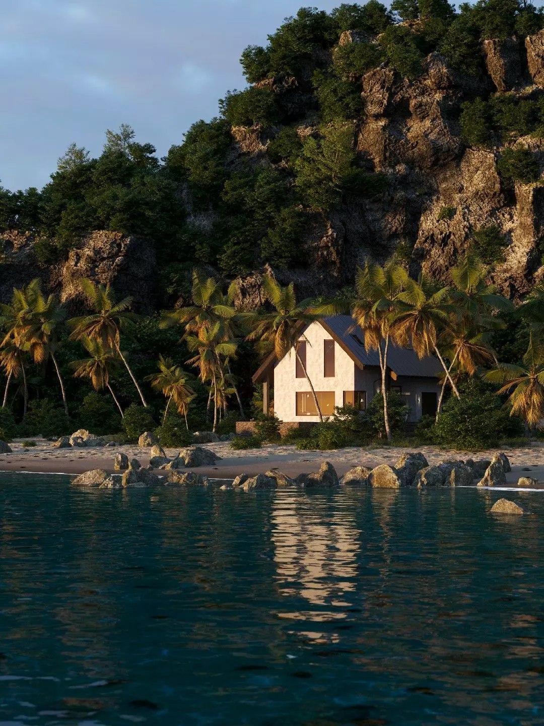 Beach Front Surf Chalet 3D model_0