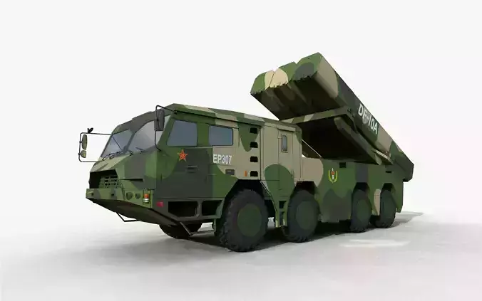 DF-10A cruise missile Low-poly 3D model