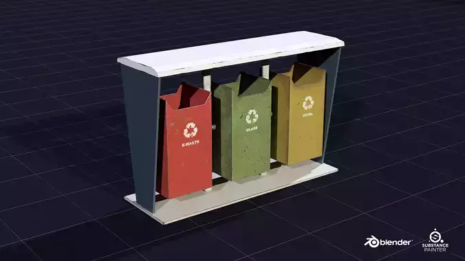 Stylized metallic junk box