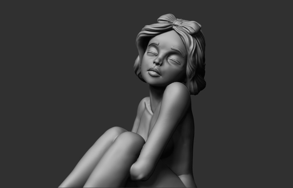 statue print model nude girl 3D print model_4