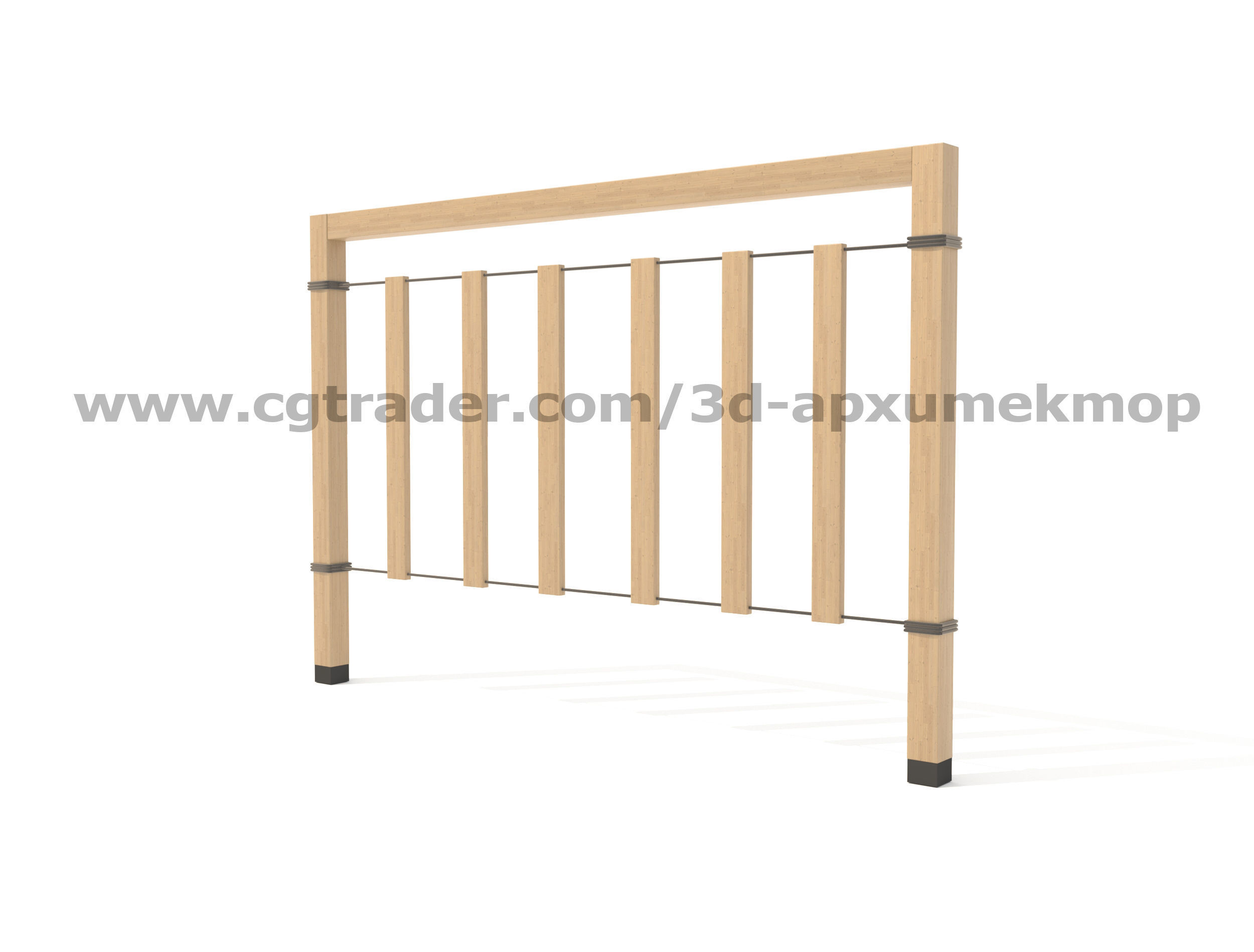 Wooden Playground Set 3D model_47