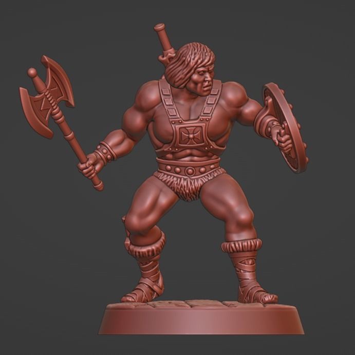 Classic He-Man figure  3D print model_5