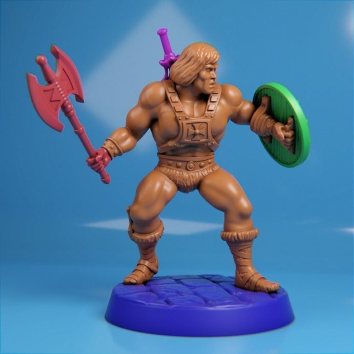 Classic He-Man figure  3D print model_9