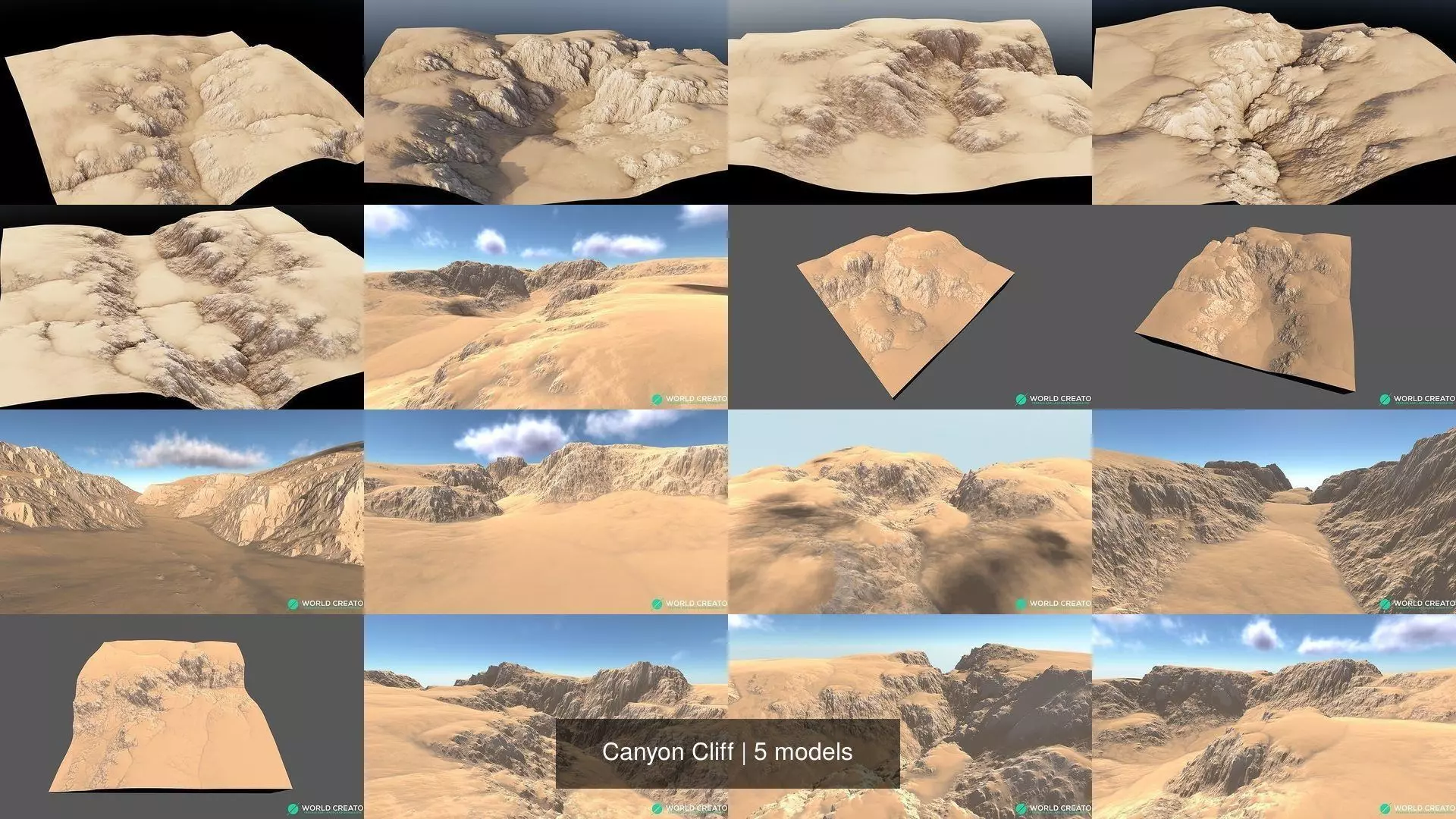 Canyon Cliff 3D Model Collection_0