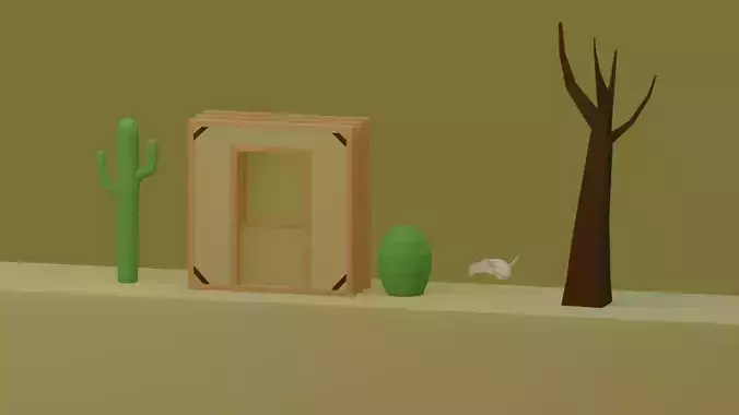 Low poly desert models pack