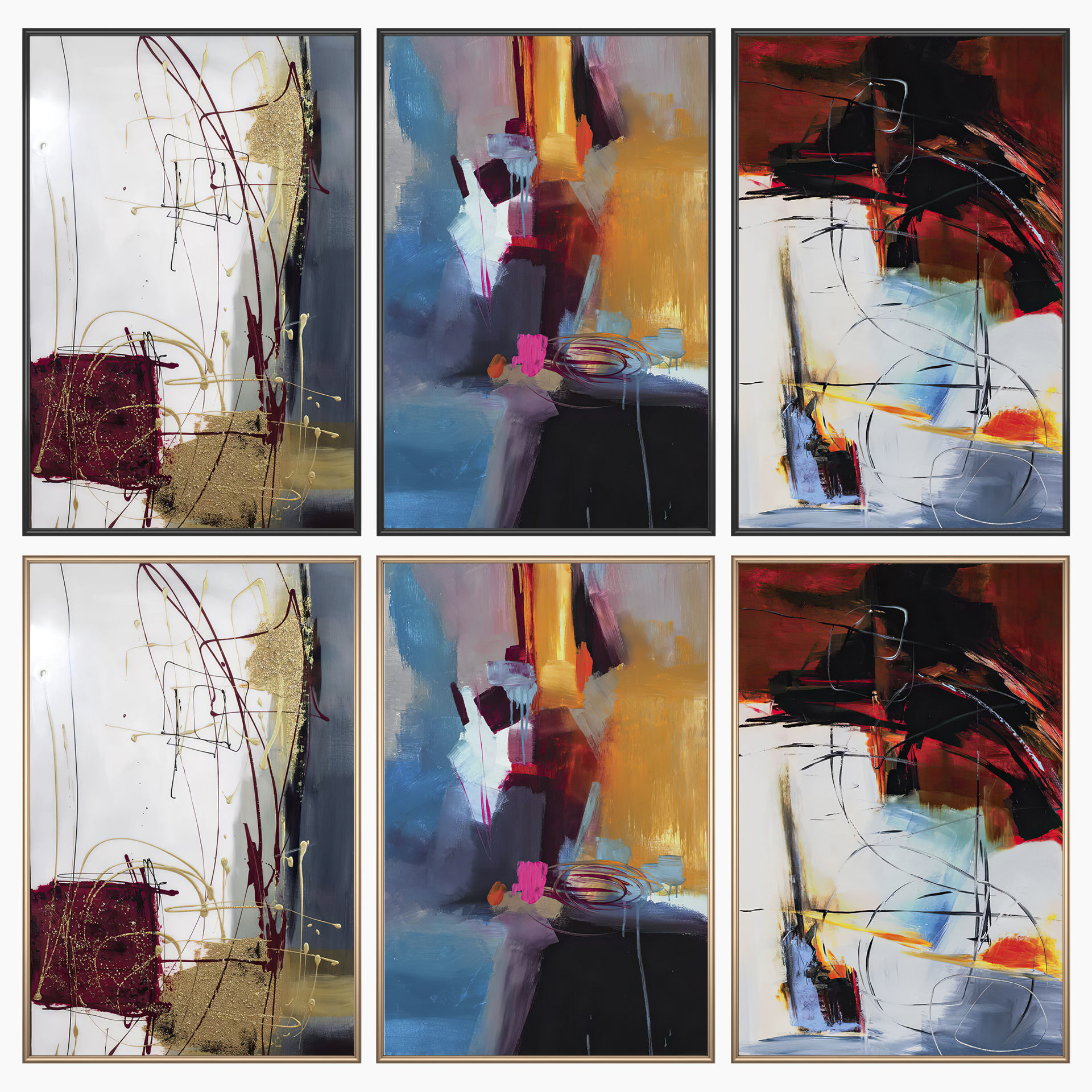 Wall Art Set 3385 3D model_1