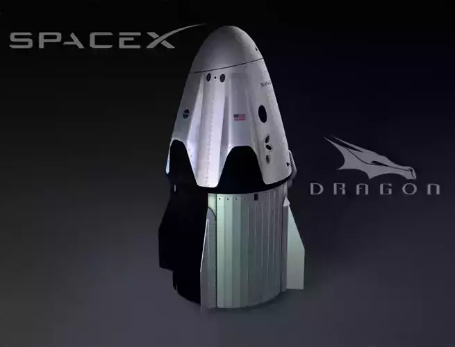 SpaceX Crew Dragon Spacecraft 3D model