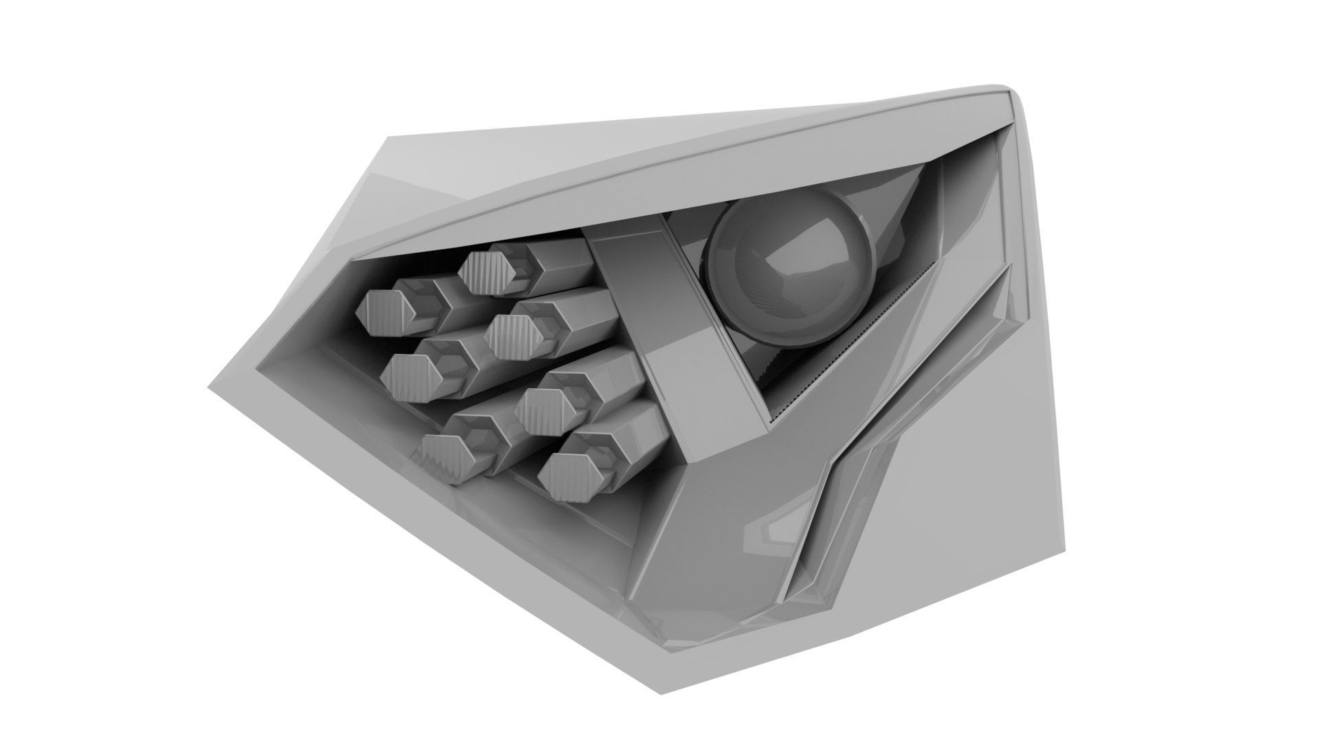 Headlights Sport Car 01 3D print model_4