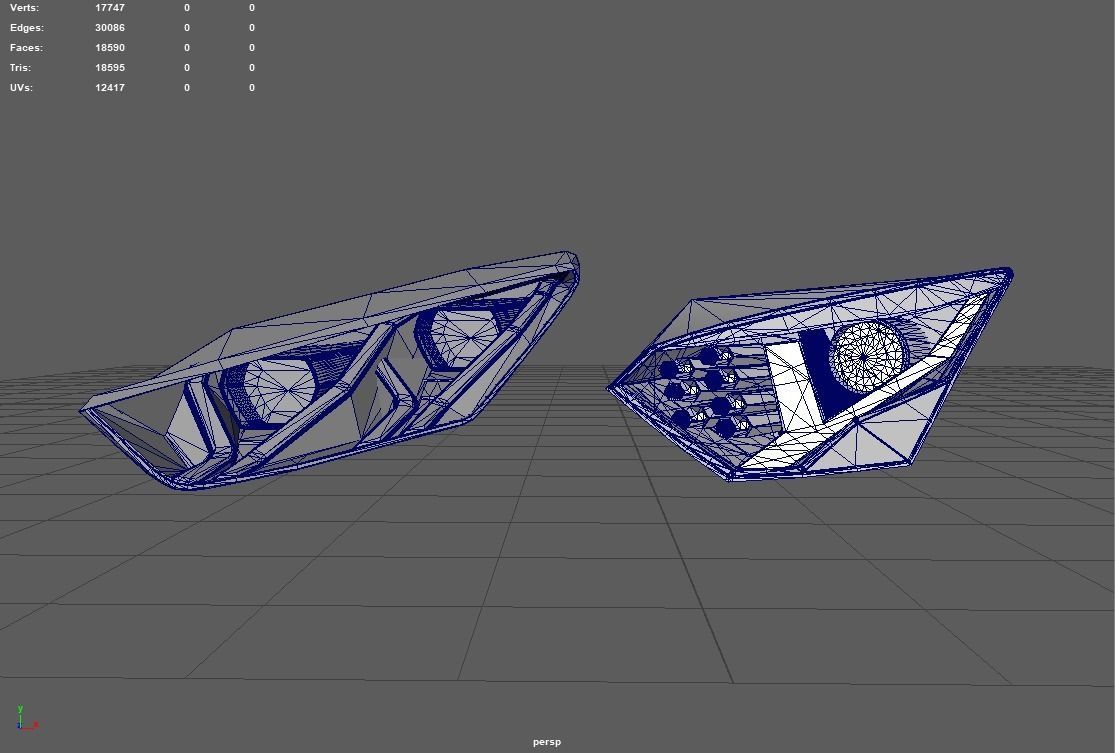 Headlights Sport Car 01 3D print model_9