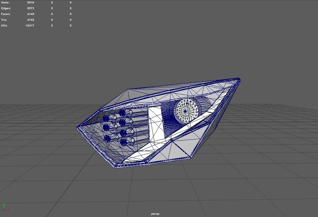 Headlights Sport Car 01 3D print model_8
