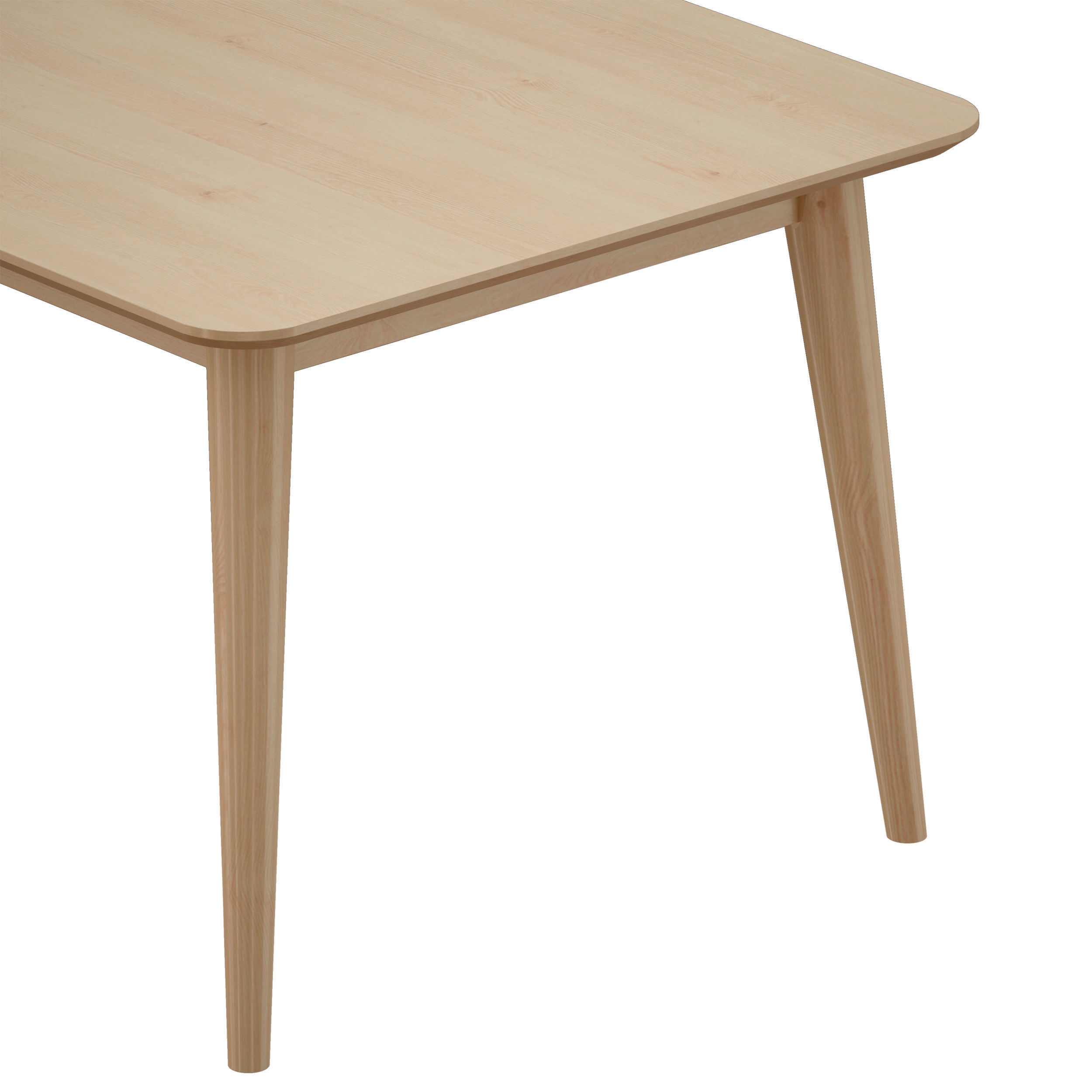 Tate Sand Extendable Midcentury Dining Table Crate and Barrel 3D model_9