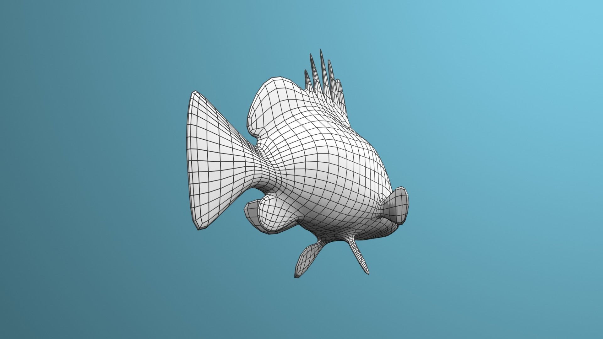 Nassau Grouper Low-poly 3D model_30