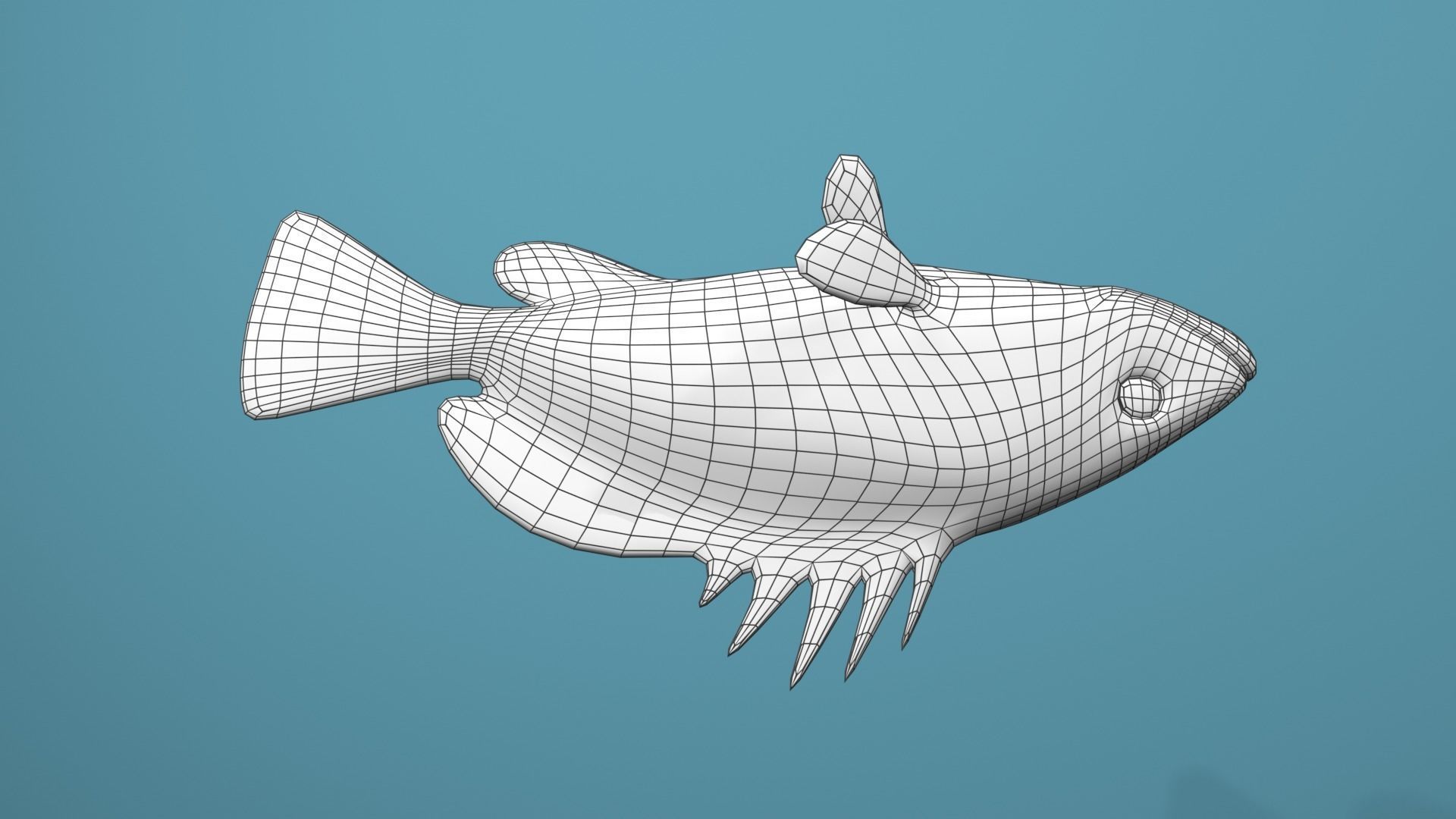 Nassau Grouper Low-poly 3D model_39