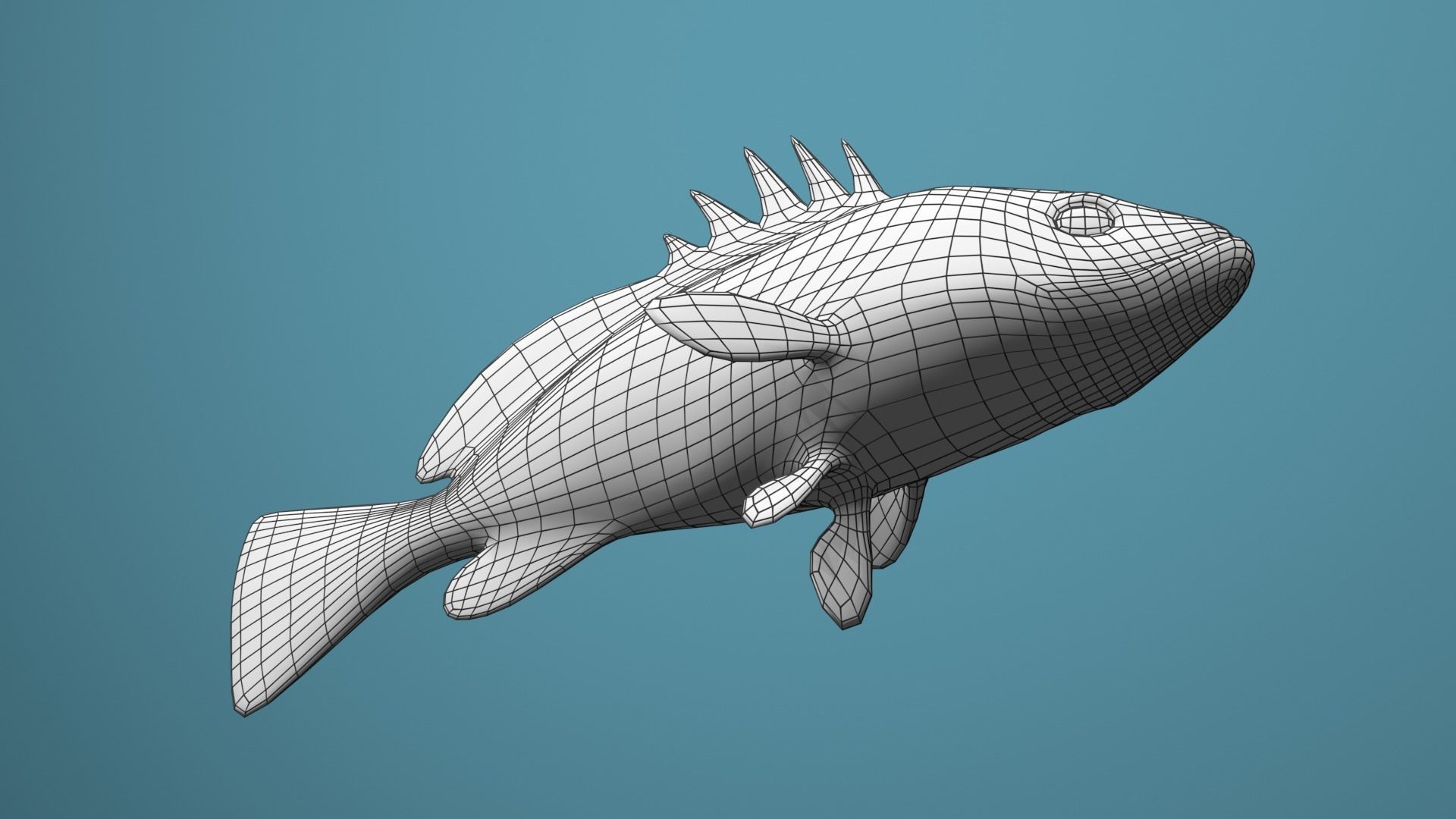 Nassau Grouper Low-poly 3D model_28