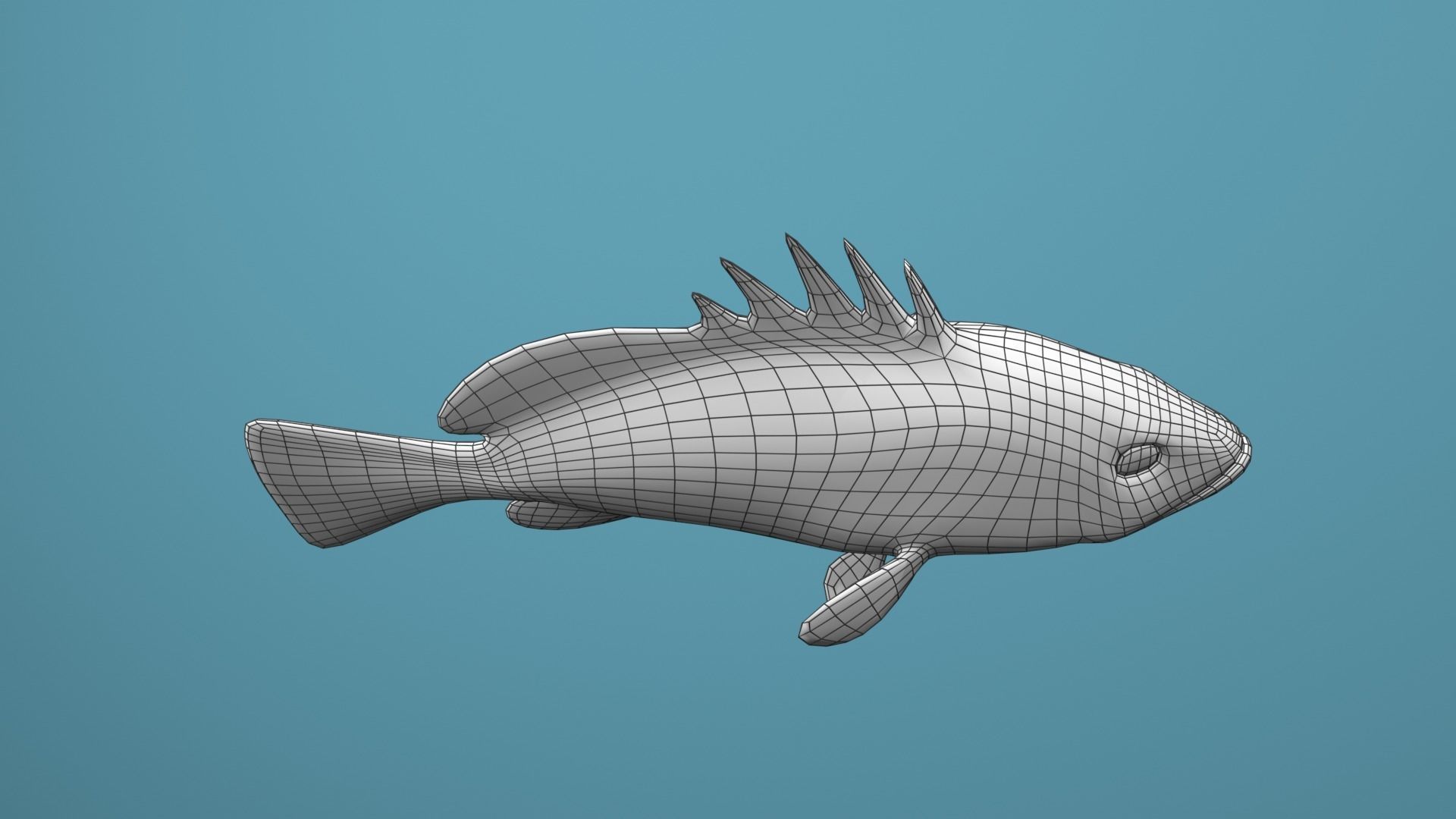 Nassau Grouper Low-poly 3D model_35
