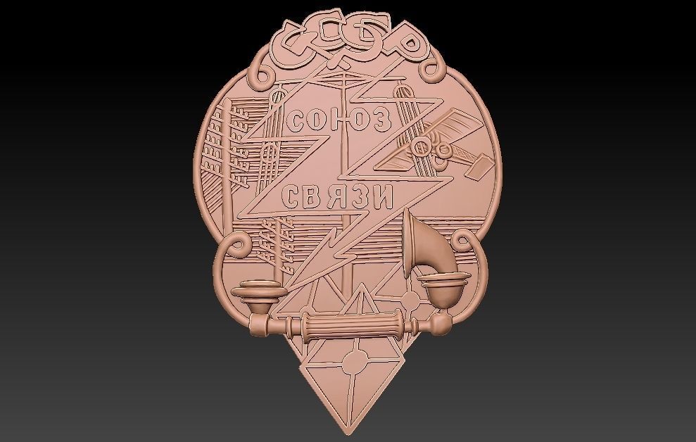 Badge  telephone 3D print model_0