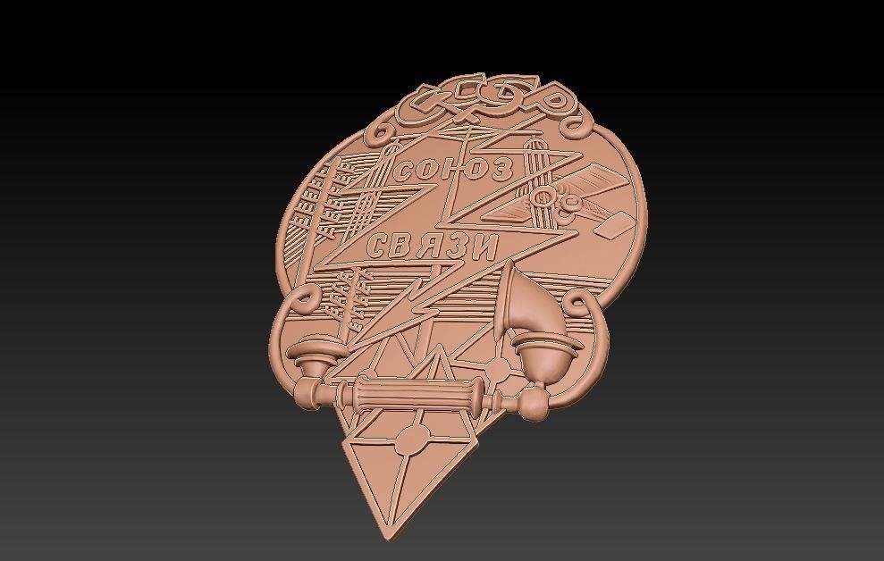 Badge  telephone 3D print model_2