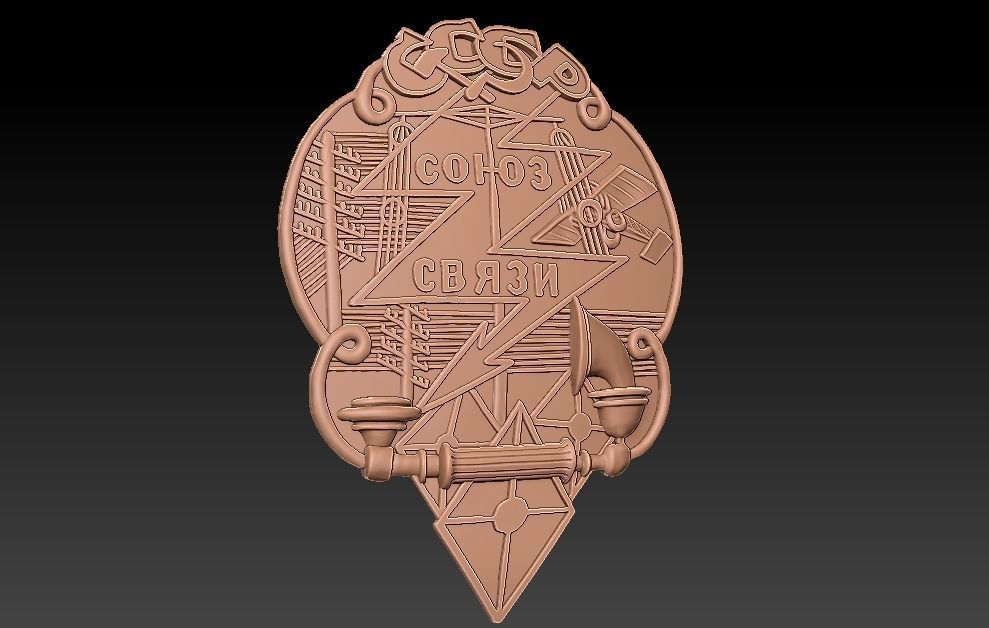 Badge  telephone 3D print model_1