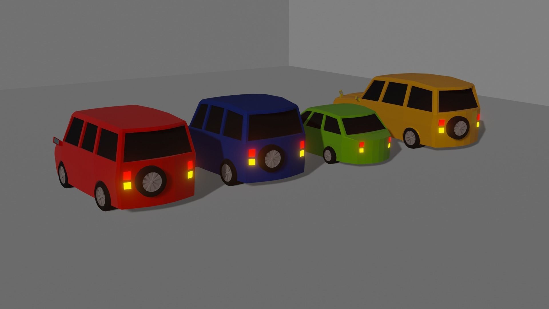 Stylish SUV cars pack Low-poly 3D model_1