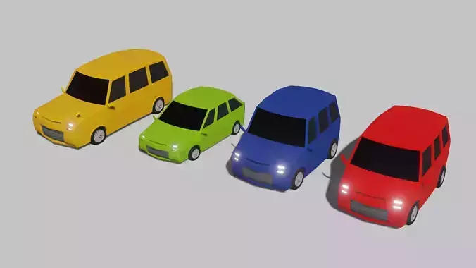 Stylish SUV cars pack Low-poly 3D model Stylish SUV cars pack Low-poly 3D model