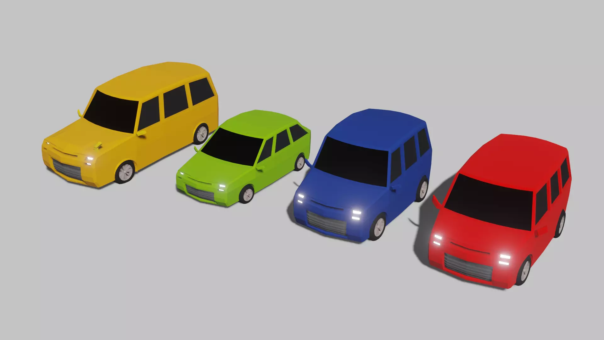 Stylish SUV cars pack Low-poly 3D model_0