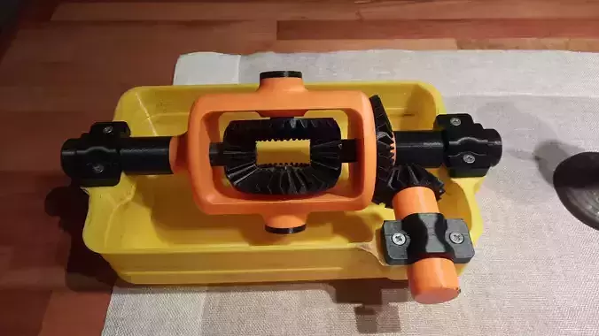 differential toolbox with drill and screwdriver in it 3D print model