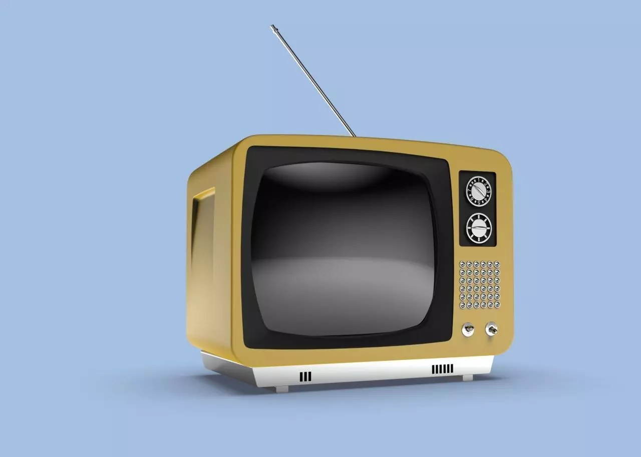 Retro TV Free 3D model_0
