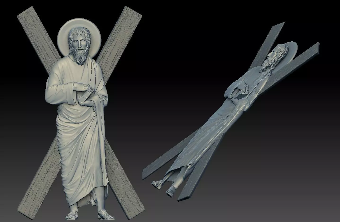 Saint Andrew Relief Set 3D 3D print model