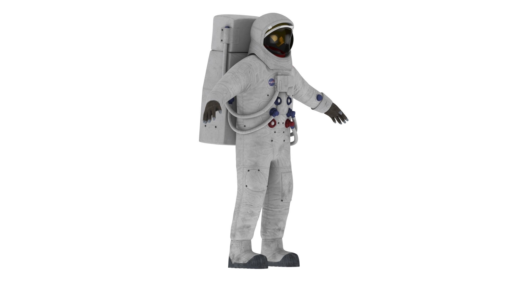 A7L Space Suit Low-poly 3D model_3