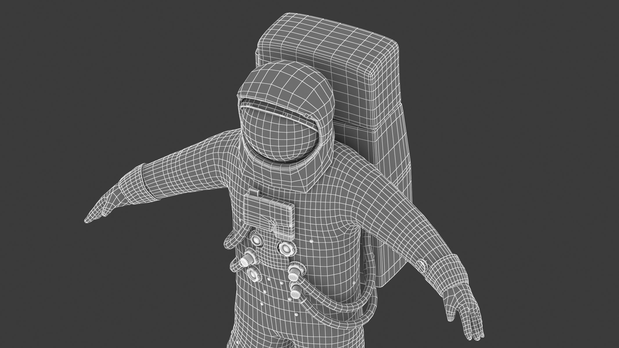 A7L Space Suit Low-poly 3D model_38