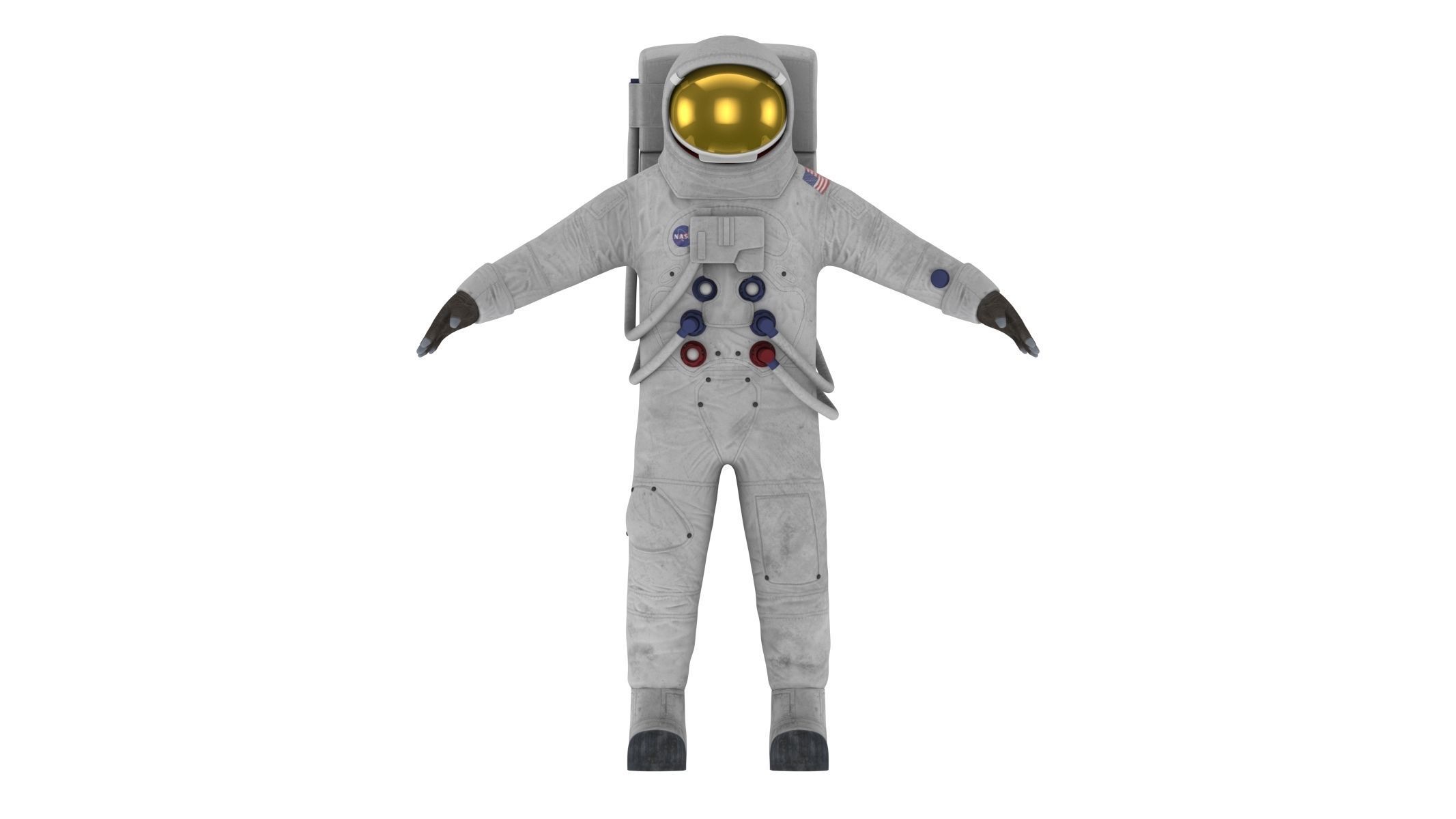 A7L Space Suit Low-poly 3D model_1