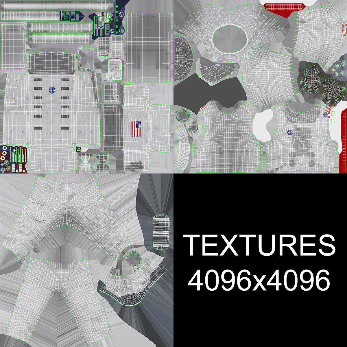 A7L Space Suit Low-poly 3D model_2