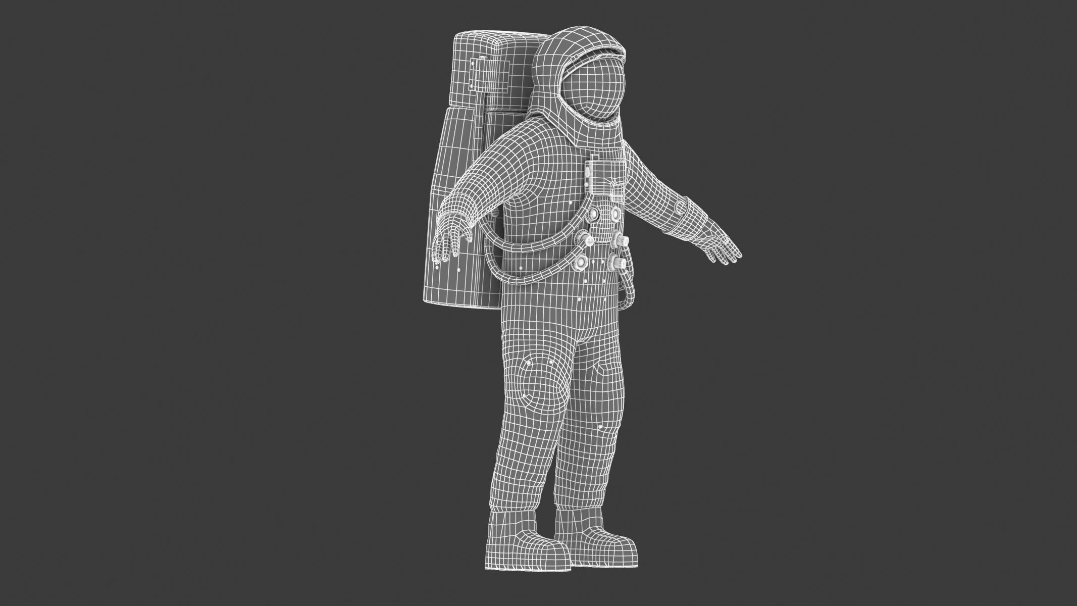 A7L Space Suit Low-poly 3D model_23