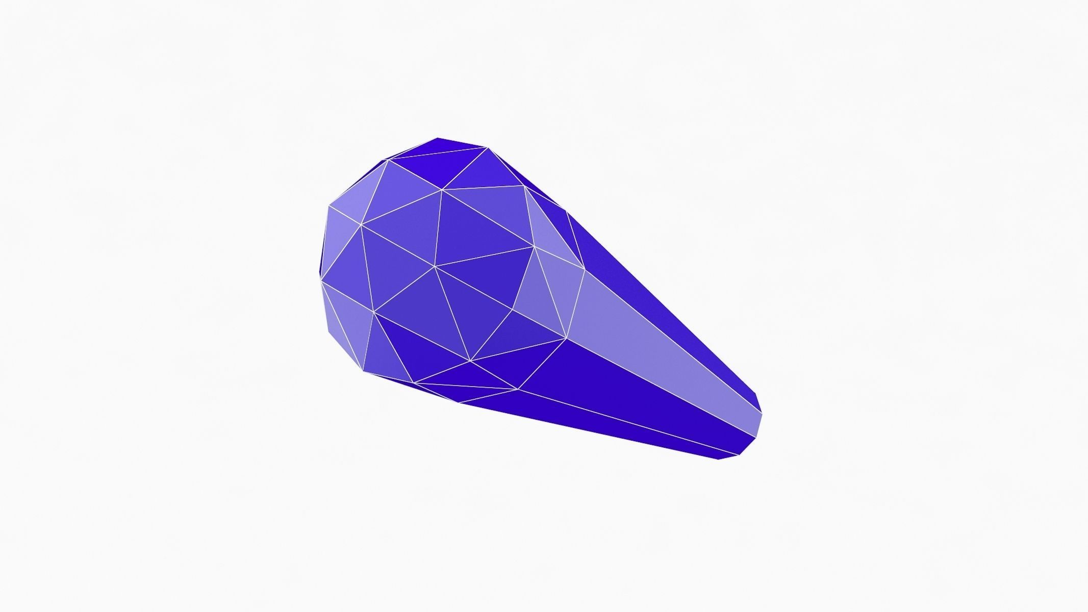 Drop Gemstone - Printable 3D model_6