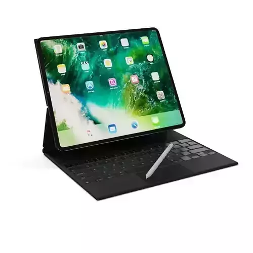 Ipad Pro 12inch With Magic Keyboard And Apple Pencil 3D model