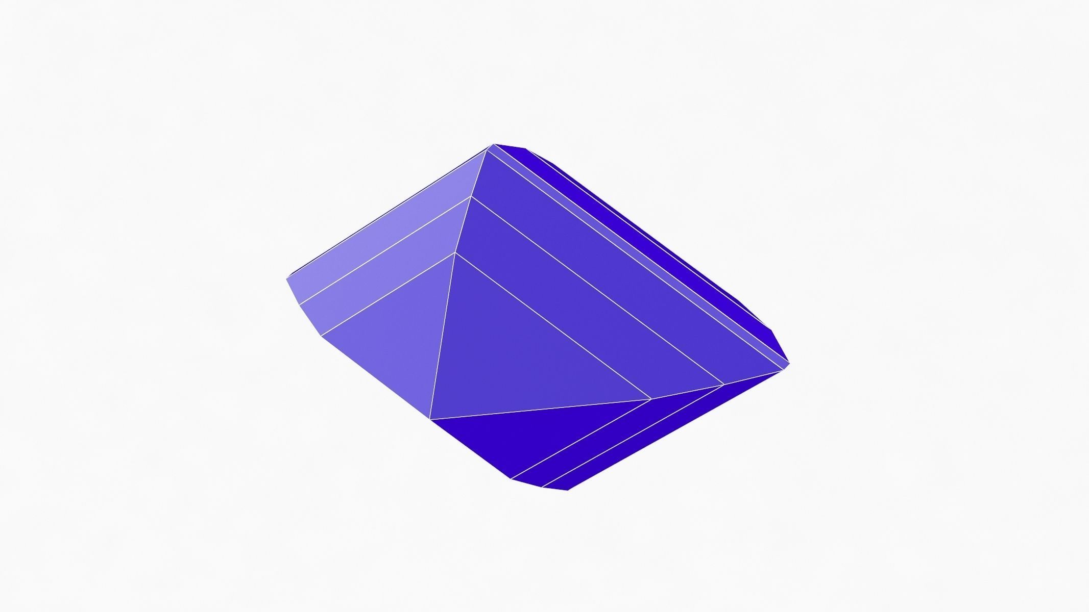 Lozenge Gemstone - Printable 3D model_4