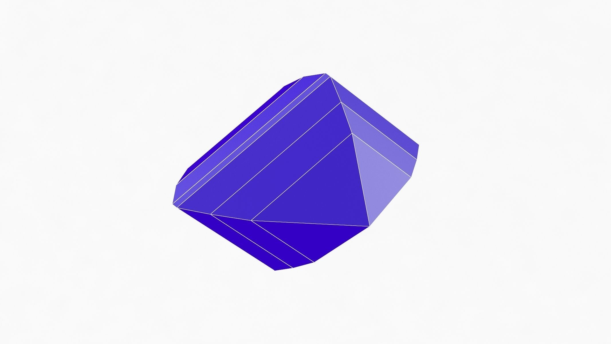 Lozenge Gemstone - Printable 3D model_5