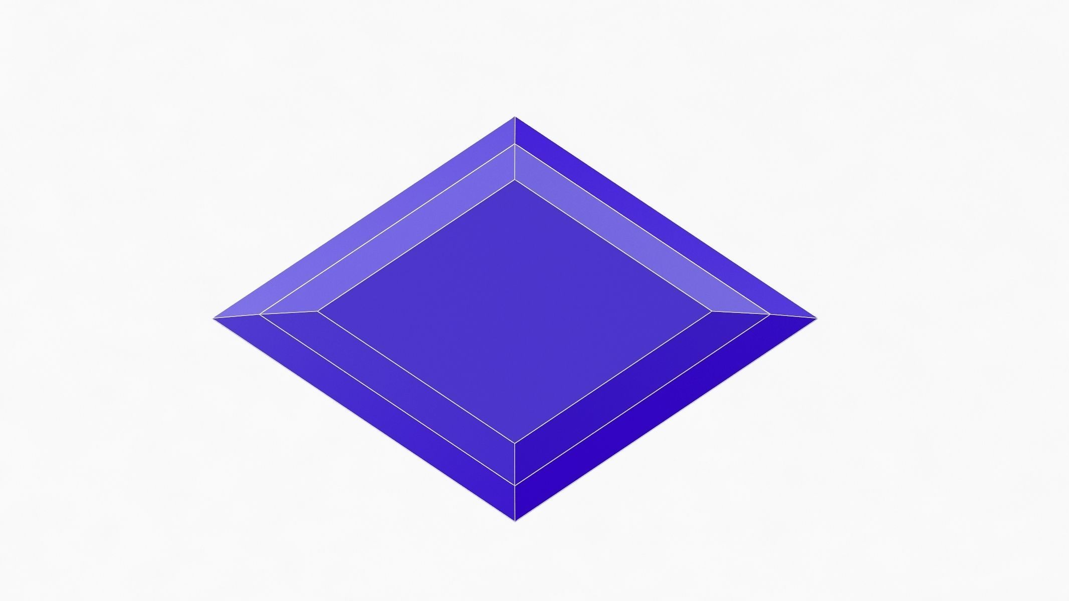 Lozenge Gemstone - Printable 3D model_3