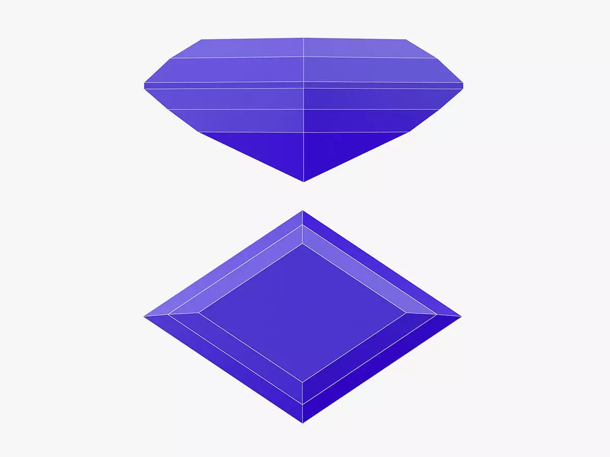 Lozenge Gemstone - Printable 3D model_0