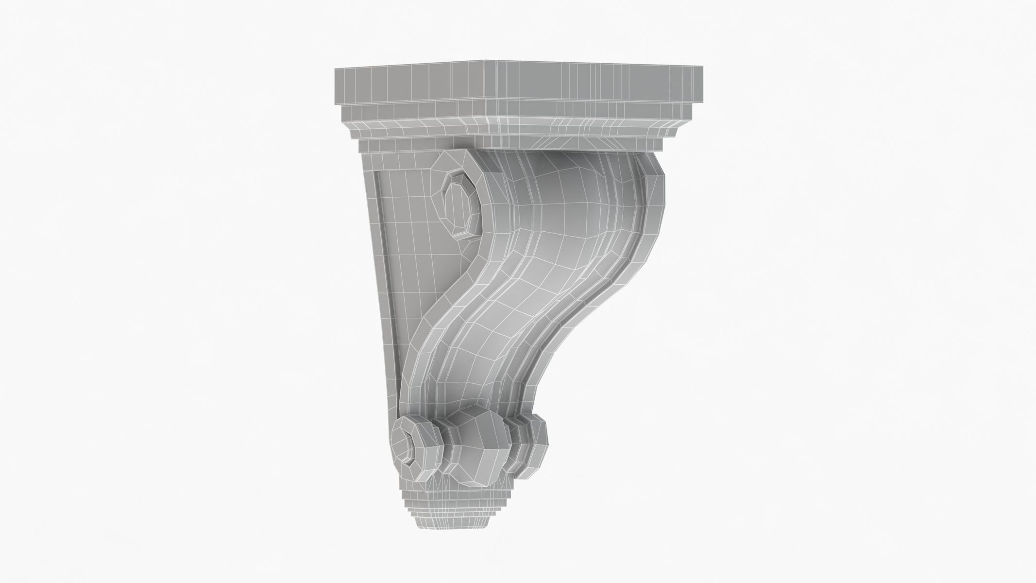 Scroll Corbel 06 - 3D Printable 3D model_5