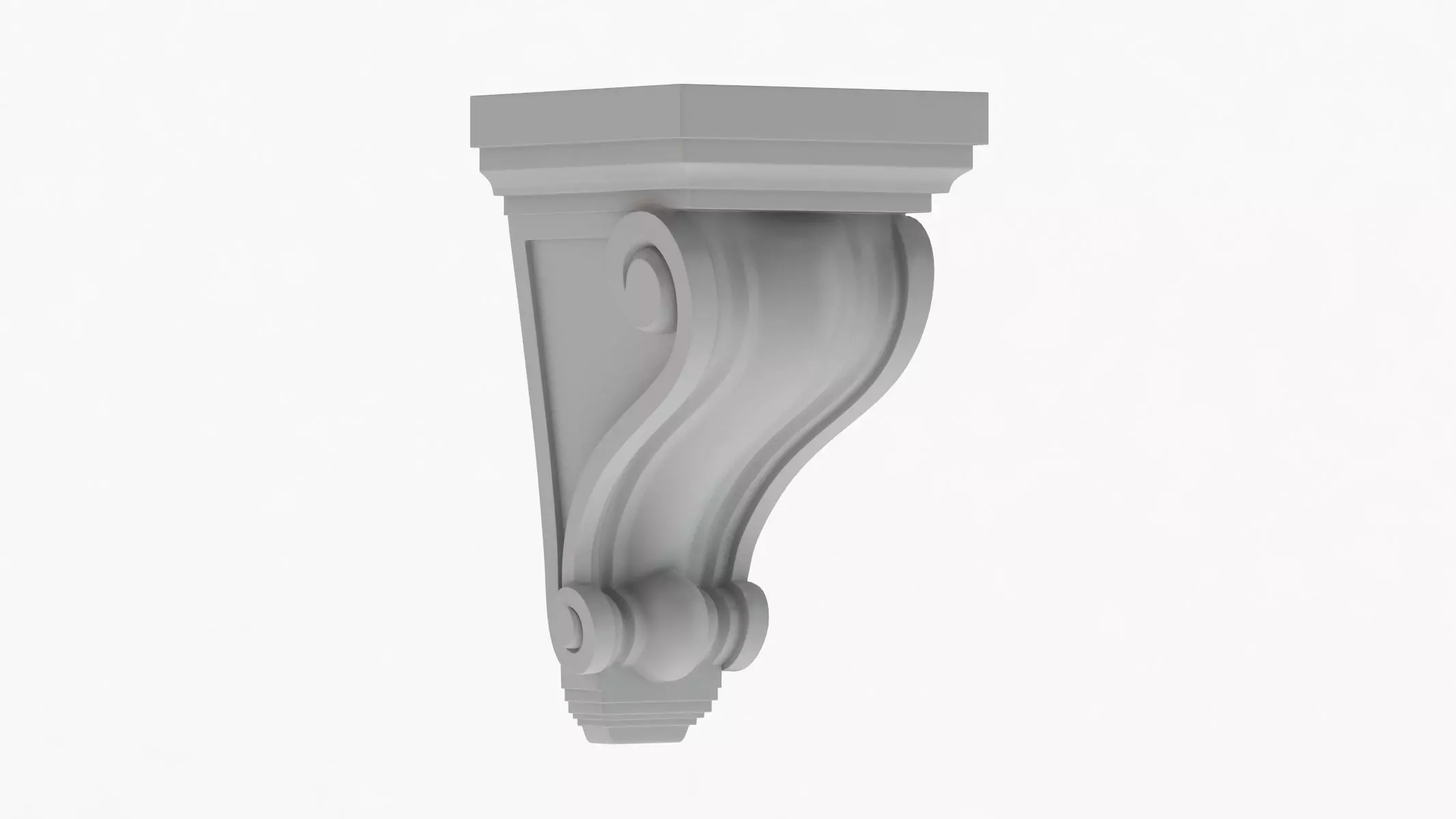 Scroll Corbel 06 - 3D Printable 3D model_0