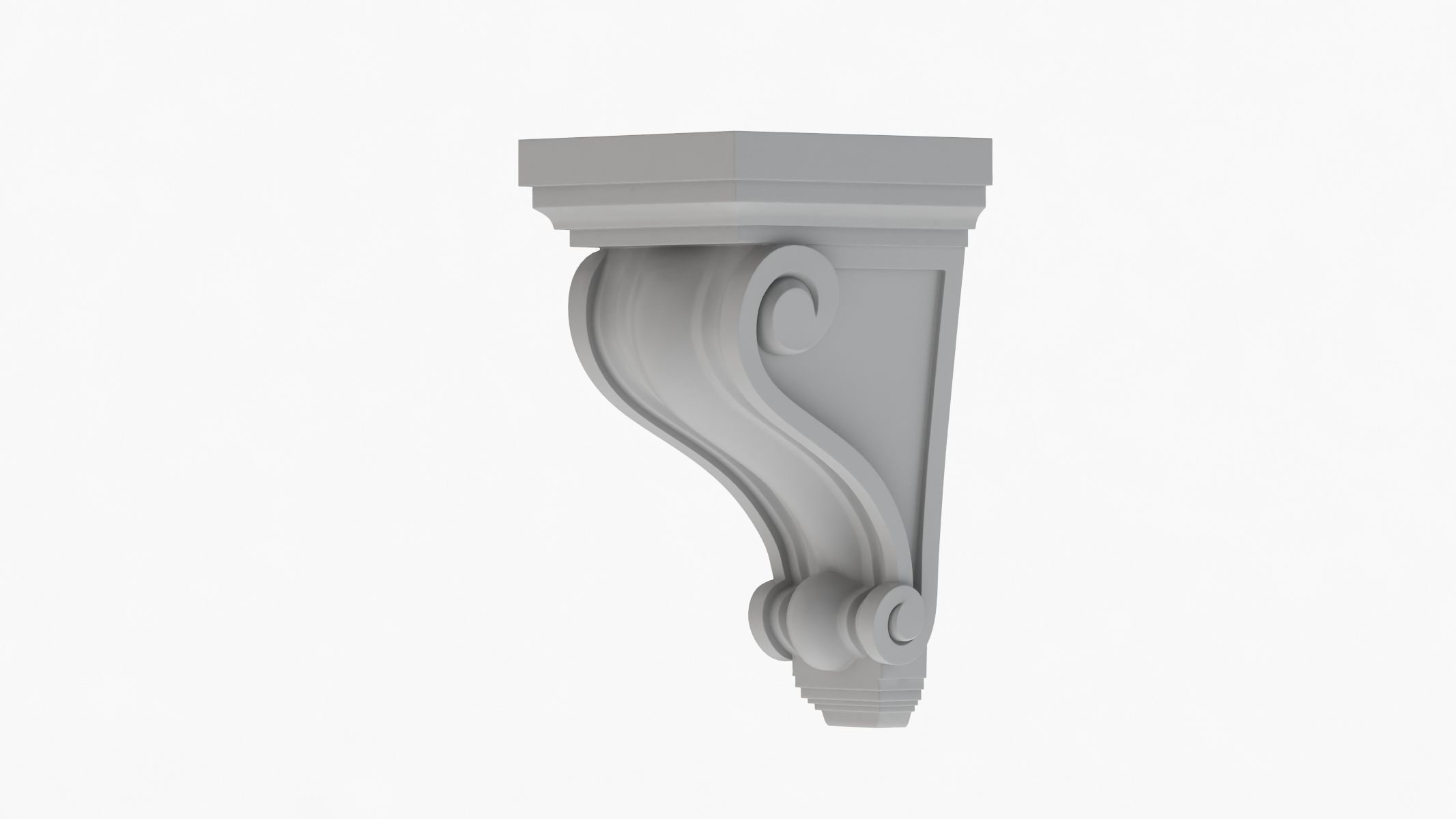 Scroll Corbel 06 - 3D Printable 3D model_2